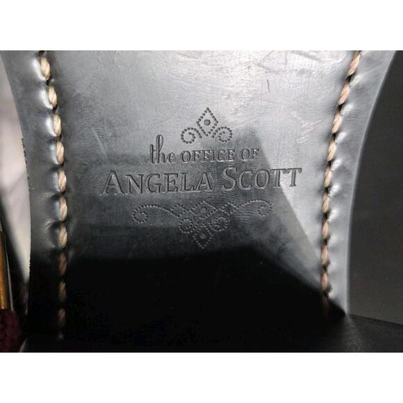 The Office of Angela Scott Miss Billie Boots Dark Red Leather Womens Shoes 37 7 - Picture 15 of 15